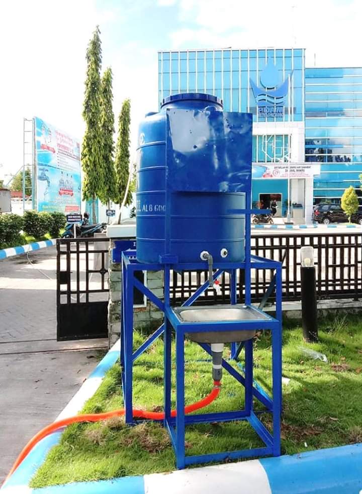 Perumda Air Minum Kota Padang Sediakan Tempat Cuci Tangan  