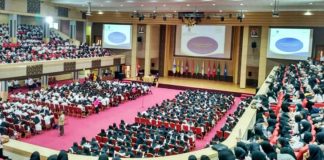 Universitas Terbuka (UT) Padang menggelar pelatihan kuliah online bagi ribuan mahasiswa dan sejumlah calon tutor di Auditorium UNP, Senin (02/03/2020).