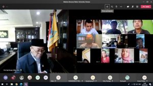 Tangkapan layar acara talk show Universitas Terbuka bersama rekan-rekan pers di Sumatera Barat, Senin (28/09/2020).