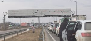Perbatasan Ukraina-Polandia, antrean kendaraan, Kamis 03 Maret menuju Kota Rzeszów (Polandia).
