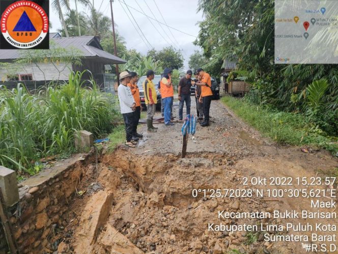 
 515 KK Terdampak Banjir Dan Longsor Di Limapuluh Kota, Masyarakat Dihimbau Waspada