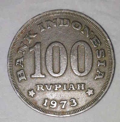 Uang koin kuno Indonesia Rp100 (1973)