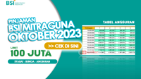 Brosur Tabel Angsuran KTA BSI Mitraguna Oktober 2023 Pinjaman Rp100 Juta, Cek Syarat dan Simulasinya