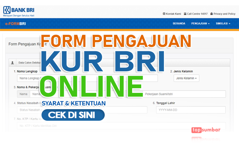 Form Pengajuan KUR BRI 2023 Online, Cek Syarat dan Simulasi Cicilan Pinjaman Rp50 Juta