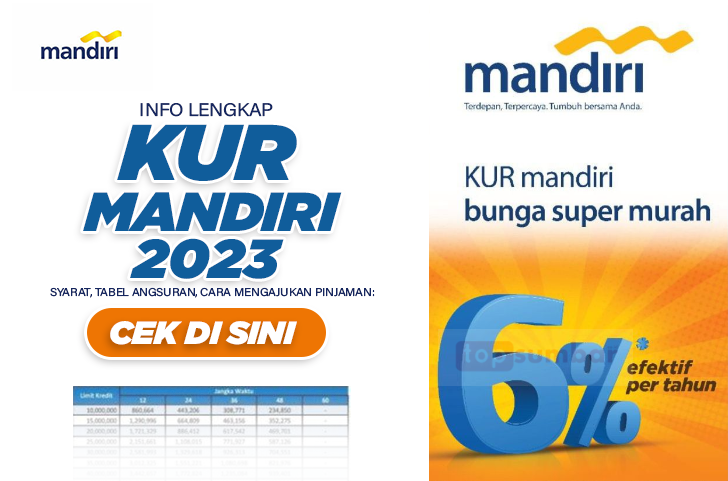 (KUR Bank Mandiri 2023: Syarat, Tabel Angsuran, dan Cara Mengajukan Pinjaman/Topsumbar.co.id)