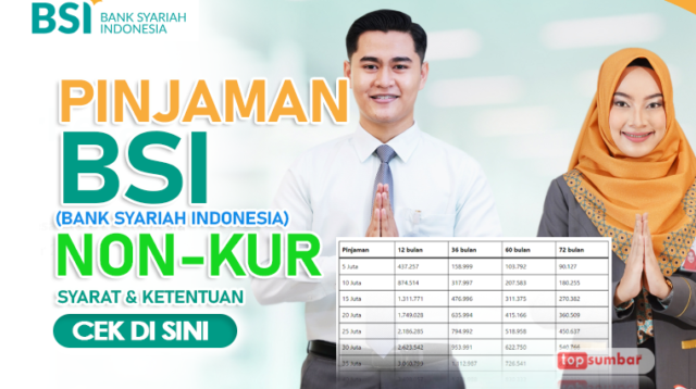 Tabel Pinjaman BSI 2023 Non KUR, Manfaatkan Kredit Mitraguna dari Bank Syariah Indonesia