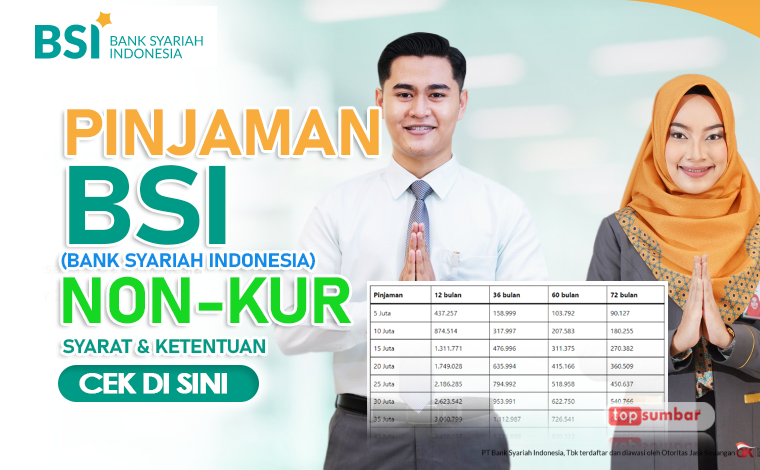 Tabel Pinjaman BSI 2023 Non KUR, Manfaatkan Kredit Mitraguna dari Bank Syariah Indonesia